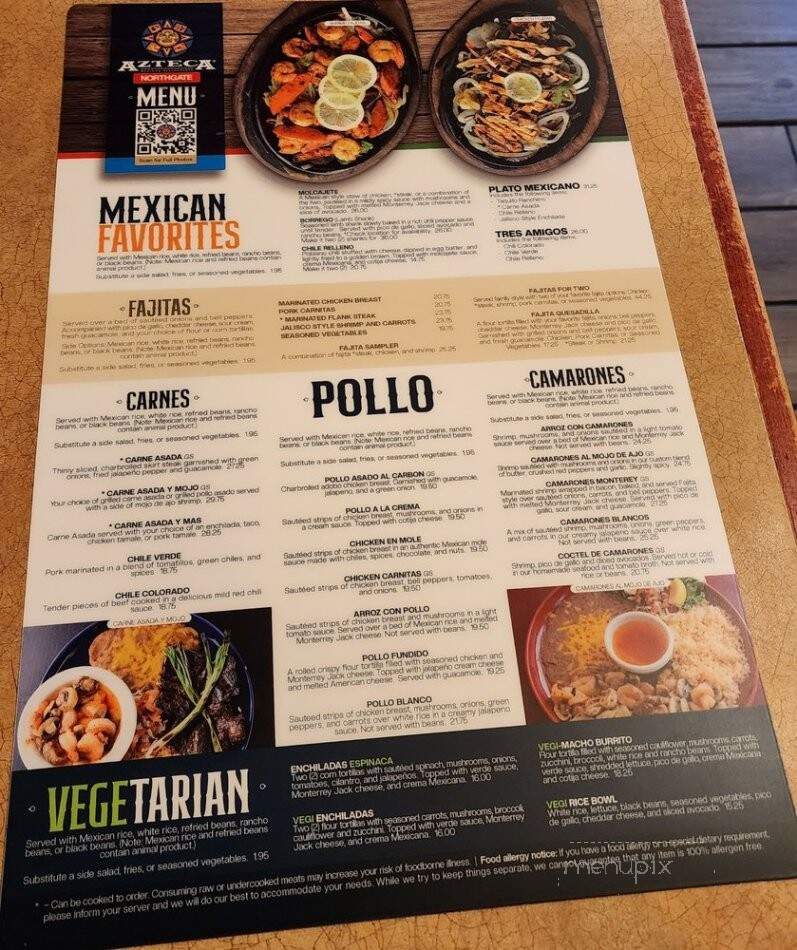 Azteca Mexican - Seattle, WA menu_pic