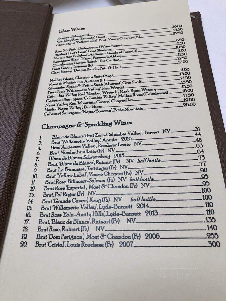 Bis On Main - Bellevue, WA menu_pic