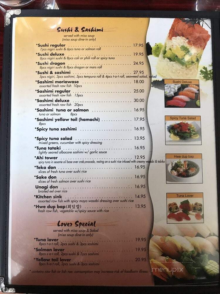 Blue Fin Sushi - Bellingham, WA menu_pic