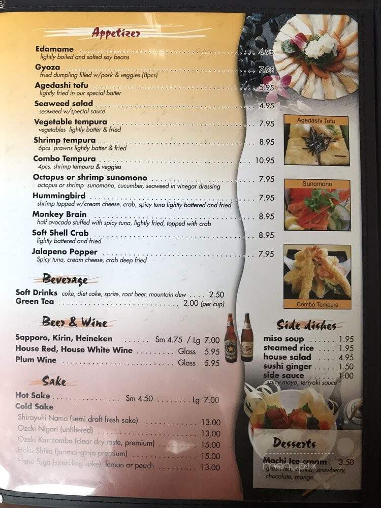 Blue Fin Sushi - Bellingham, WA menu_pic