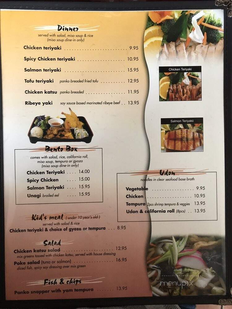 Blue Fin Sushi - Bellingham, WA menu_pic