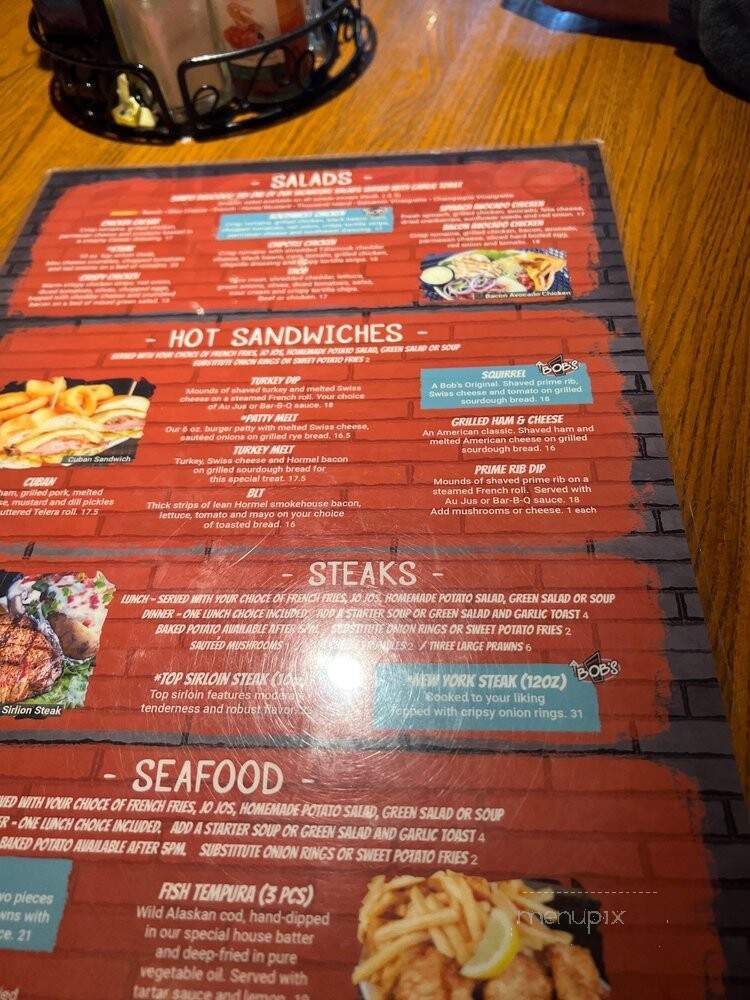 Bob's Burger & Brew - Tulalip, WA menu_pic