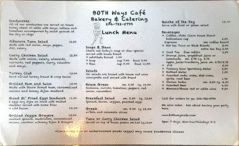 Both Ways Cafe - Seattle, WA menu_pic