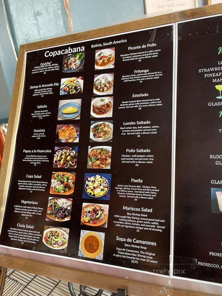 Copacabana Cafe - Seattle, WA menu_pic