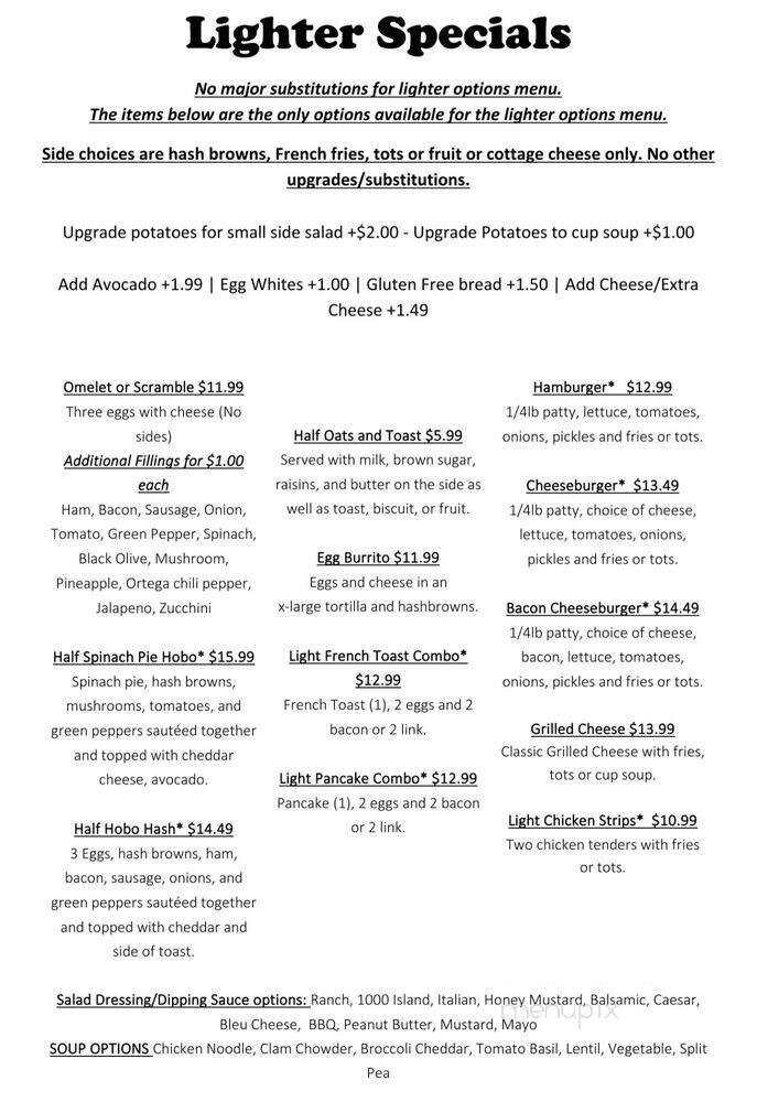 Dixie's Home Cookin - Sumner, WA menu_pic