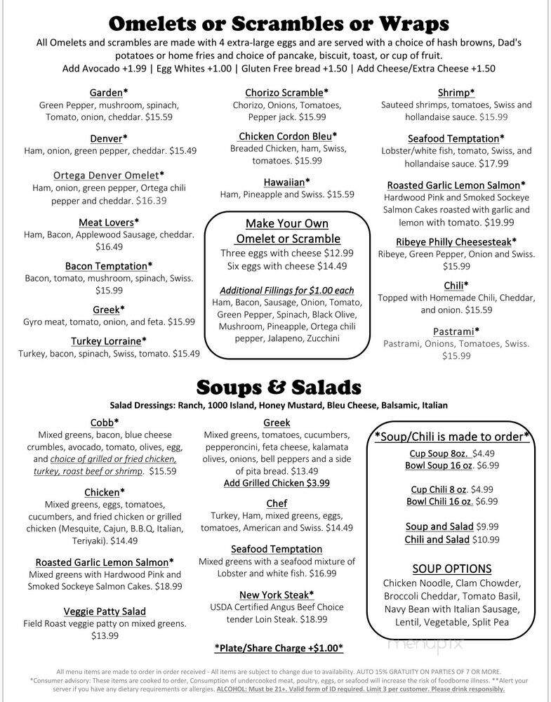 Dixie's Home Cookin - Sumner, WA menu_pic