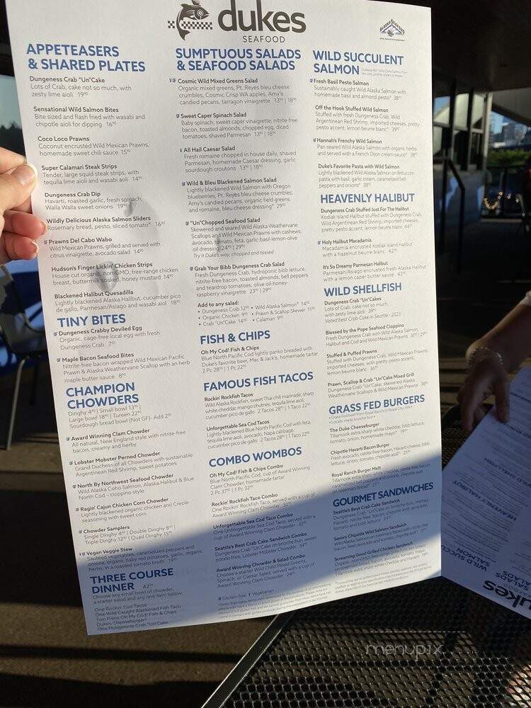 Duke's Chowder House - Seattle, WA menu_pic