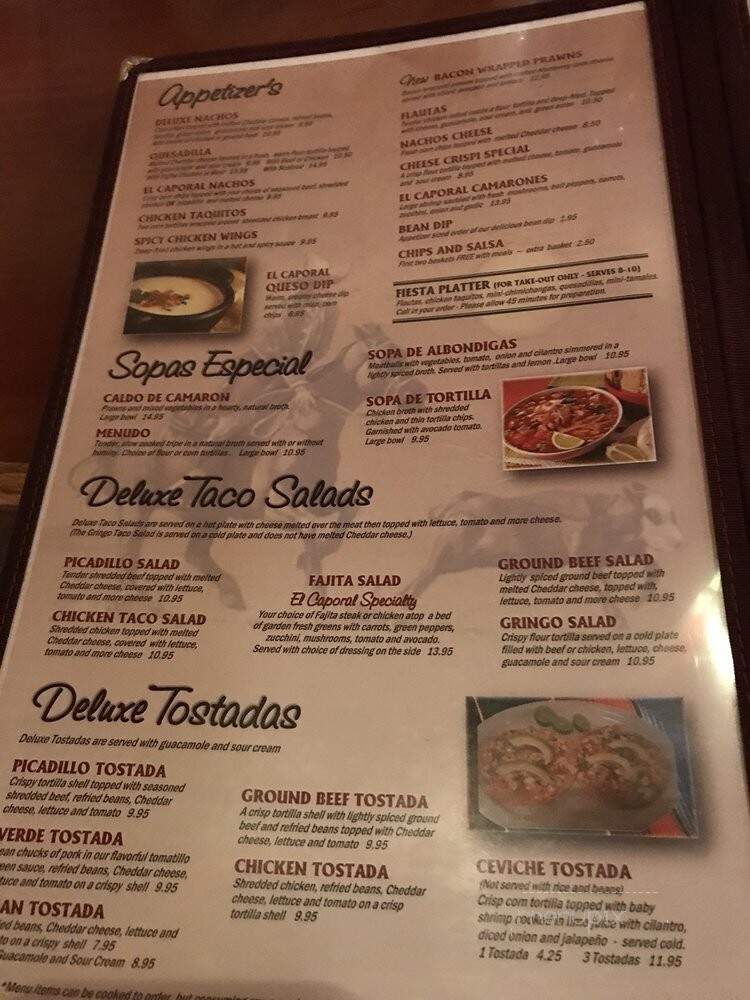 El Caporal - Maple Valley, WA menu_pic