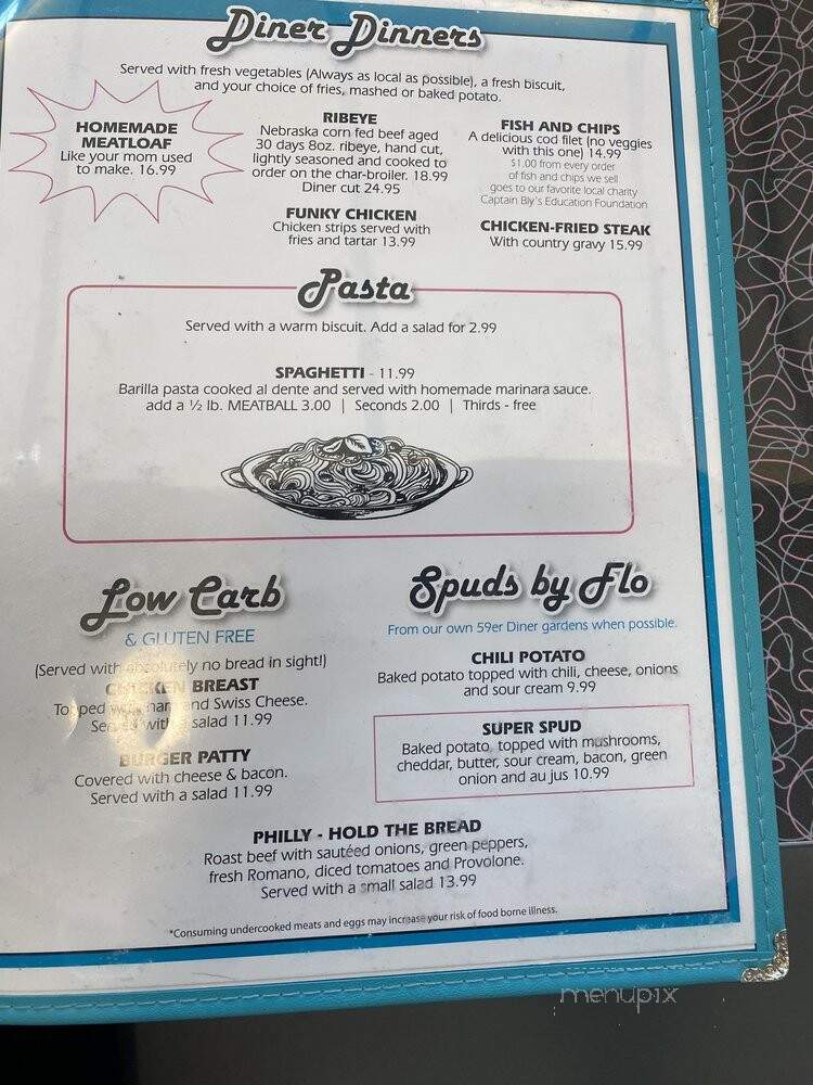 Fifty Niner Diner - Leavenworth, WA menu_pic