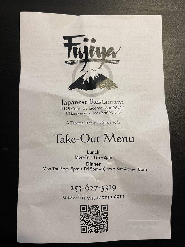 Fujiya Japanese Restaurant - Tacoma, WA