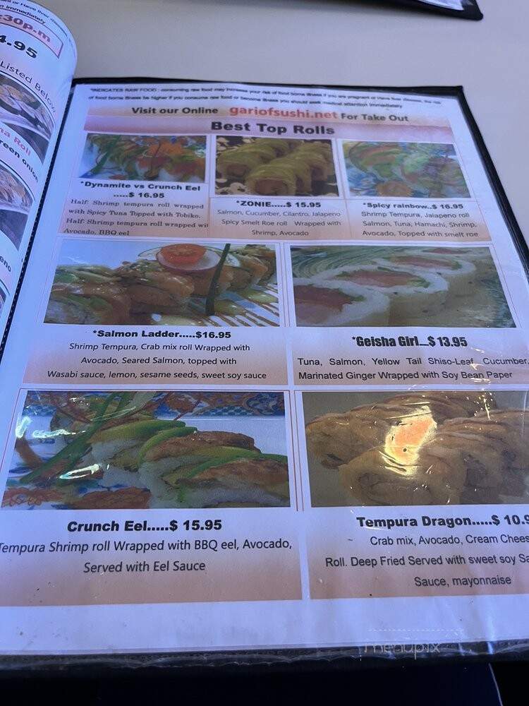 Gari Of Sushi - Tacoma, WA menu_pic