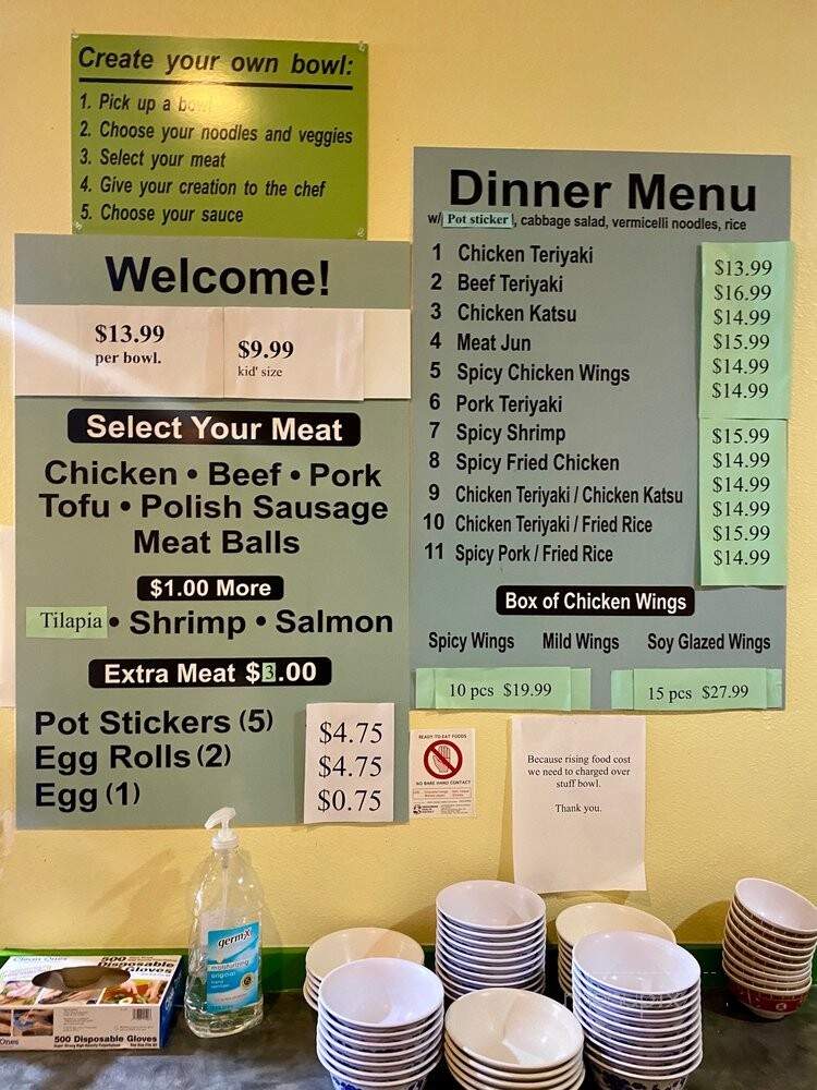 Genghis Mongolian Grill - Lynnwood, WA menu_pic
