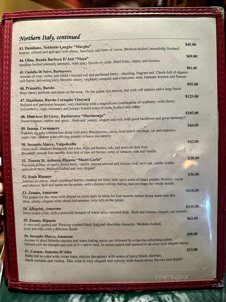 Gianfranco Ristorante Italiano - Snoqualmie, WA menu_pic
