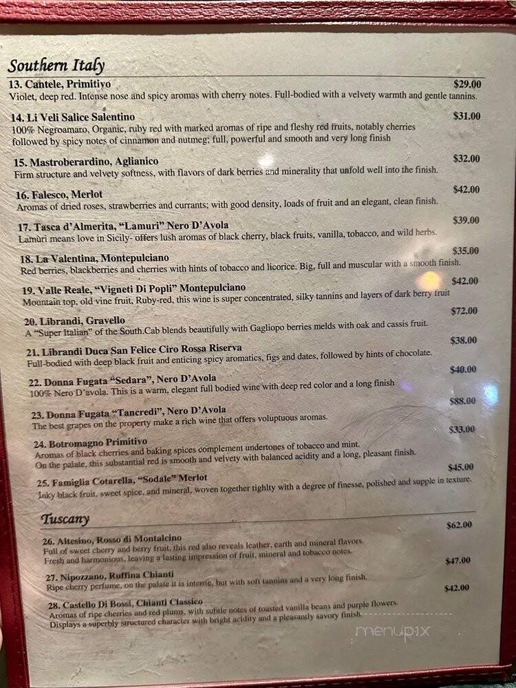 Gianfranco Ristorante Italiano - Snoqualmie, WA menu_pic