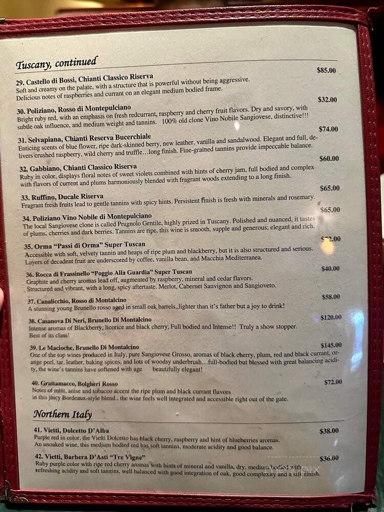 Gianfranco Ristorante Italiano - Snoqualmie, WA menu_pic