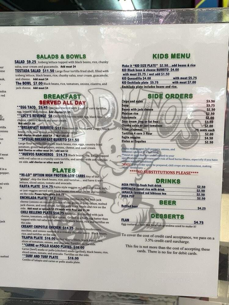 Gordito's Healthy Mexican Food - Seattle, WA menu_pic