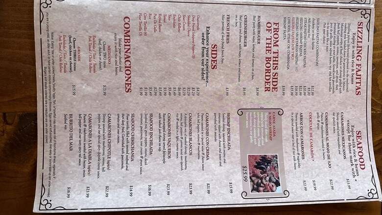 Hacienda Del Mar Mexican - Maple Valley, WA menu_pic