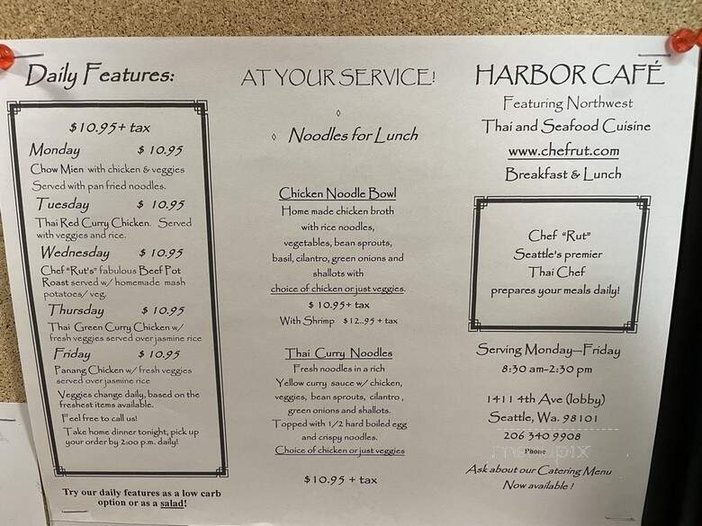 Harbor Cafe - Seattle, WA menu_pic