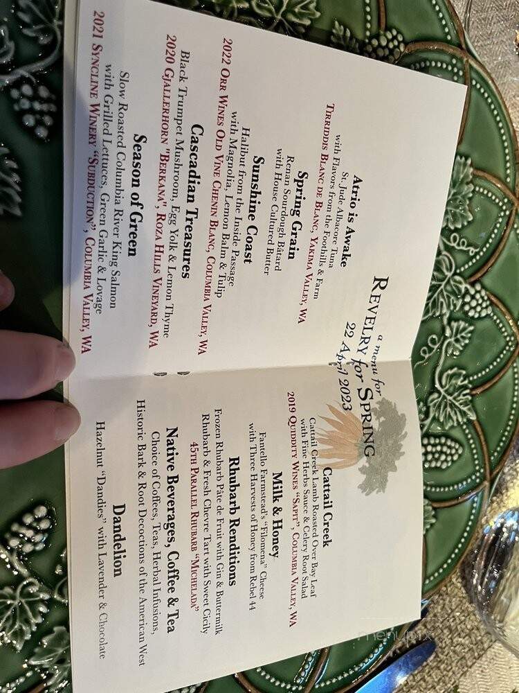 Herbfarm - Woodinville, WA menu_pic