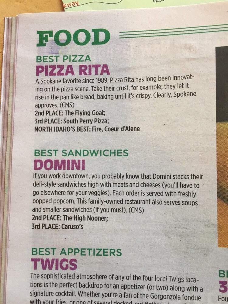 High Nooner - Spokane, WA menu_pic