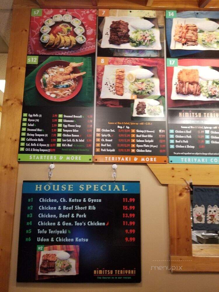 Himitsu Teriyaki - Seattle, WA menu_pic