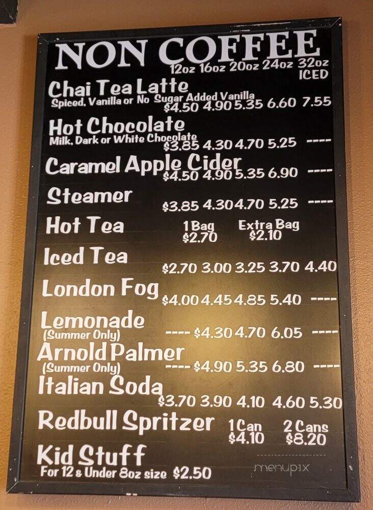 Hot Shots Java - Poulsbo, WA menu_pic