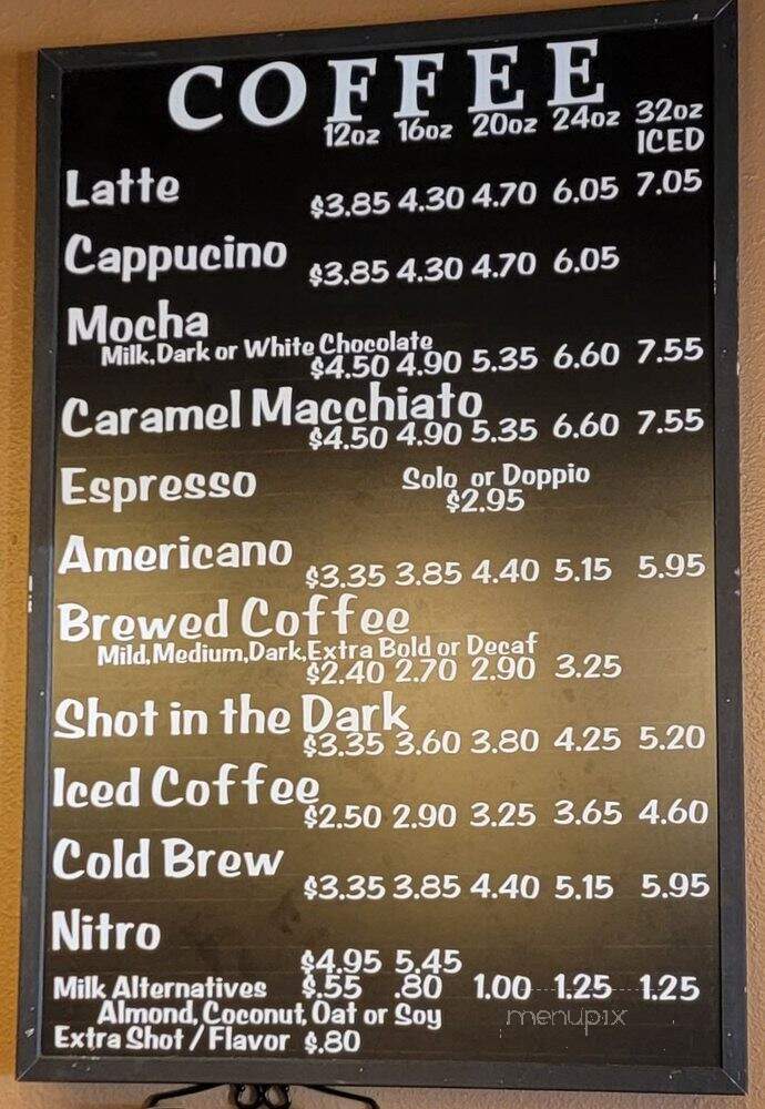 Hot Shots Java - Poulsbo, WA menu_pic