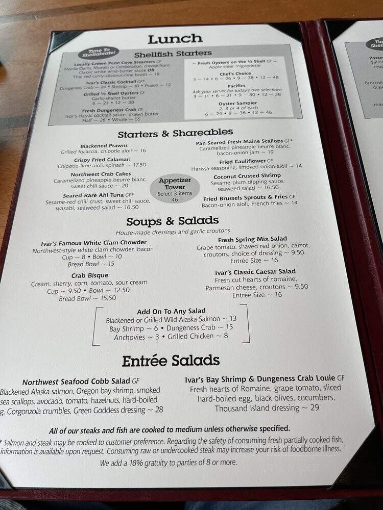 Ivar's Mukiteo Landing - Mukilteo, WA menu_pic