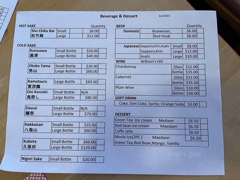 Izumi - Kirkland, WA menu_pic