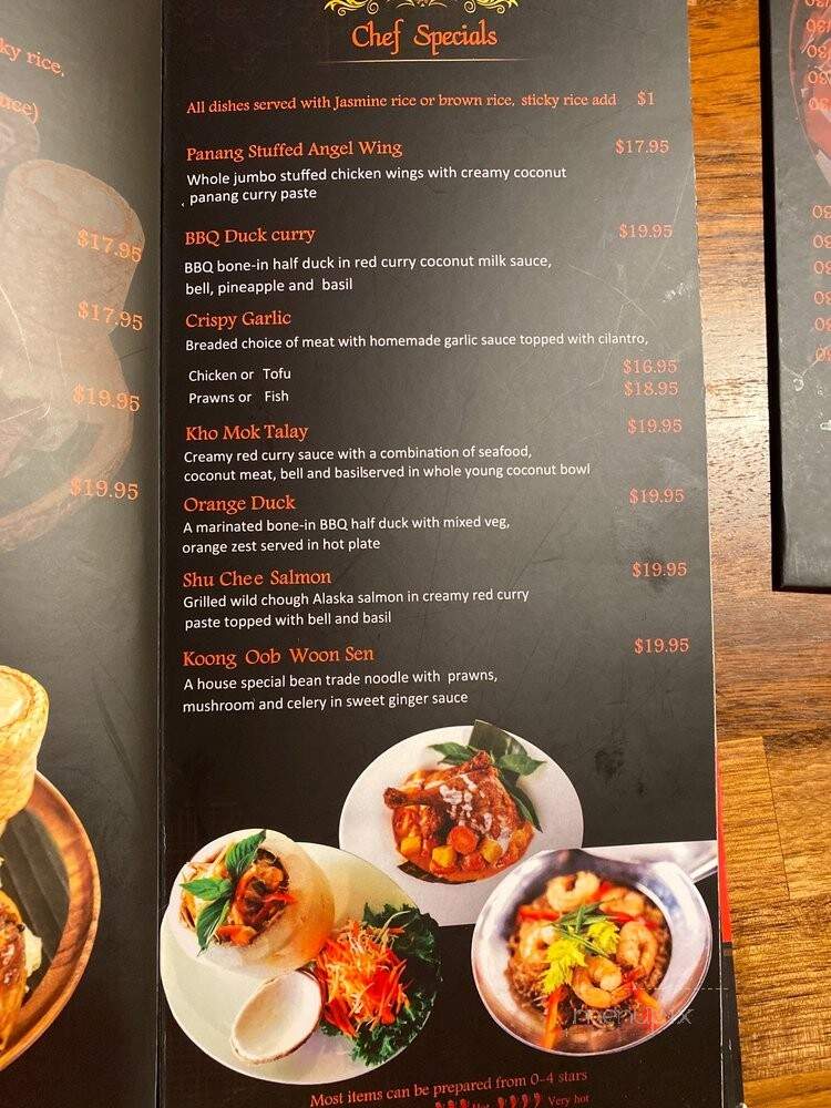 Jai Thai Restaurant - Seattle, WA menu_pic