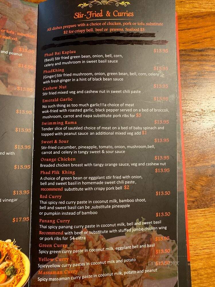 Jai Thai Restaurant - Seattle, WA menu_pic