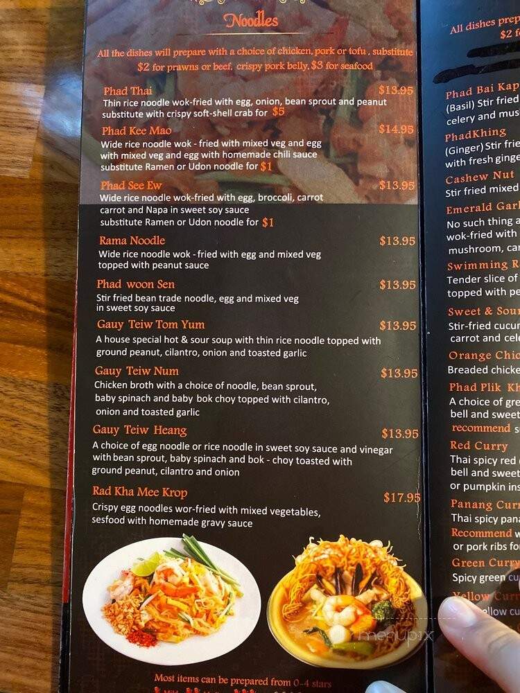 Jai Thai Restaurant - Seattle, WA menu_pic