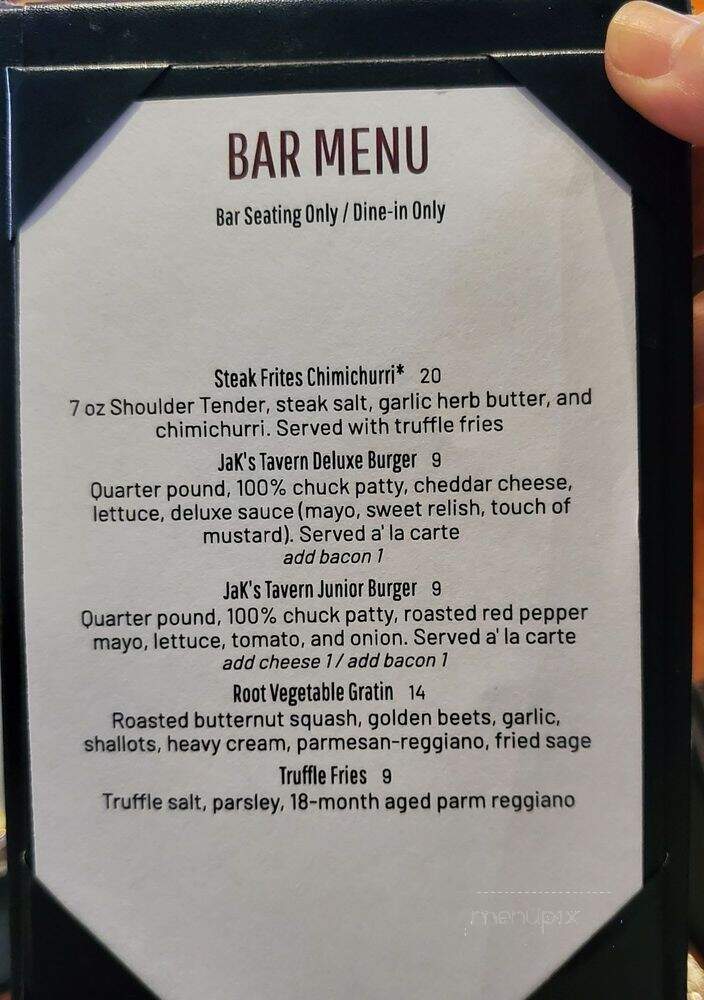 Jak's Grill - Seattle, WA menu_pic