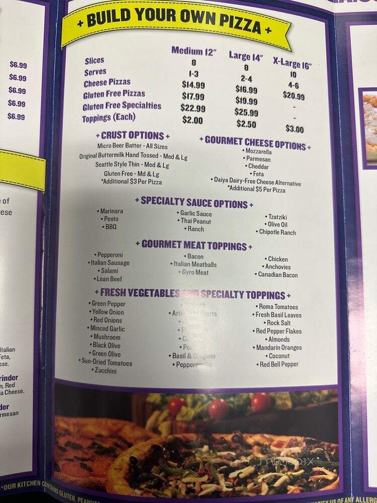 Jet City Pizza - Newcastle, WA menu_pic