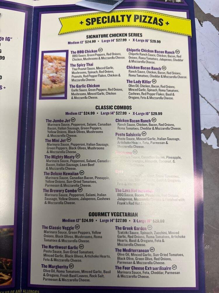 Jet City Pizza - Newcastle, WA menu_pic
