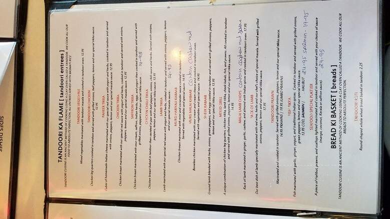 Kanishka Indian Restaurant - Redmond, WA menu_pic