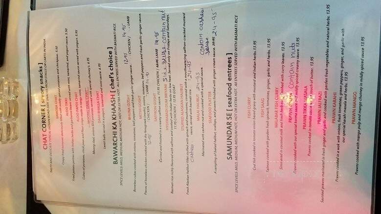 Kanishka Indian Restaurant - Redmond, WA menu_pic