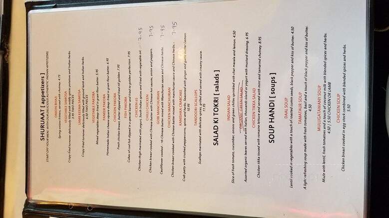 Kanishka Indian Restaurant - Redmond, WA menu_pic