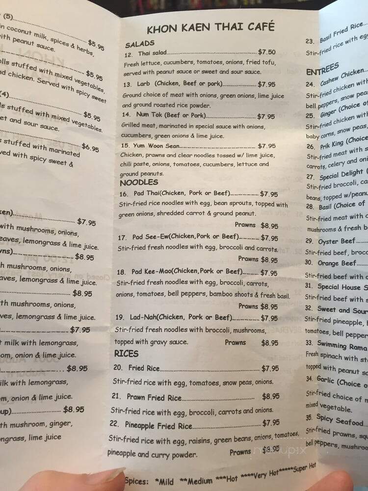 Khon-Khaen Cafe - Auburn, WA menu_pic