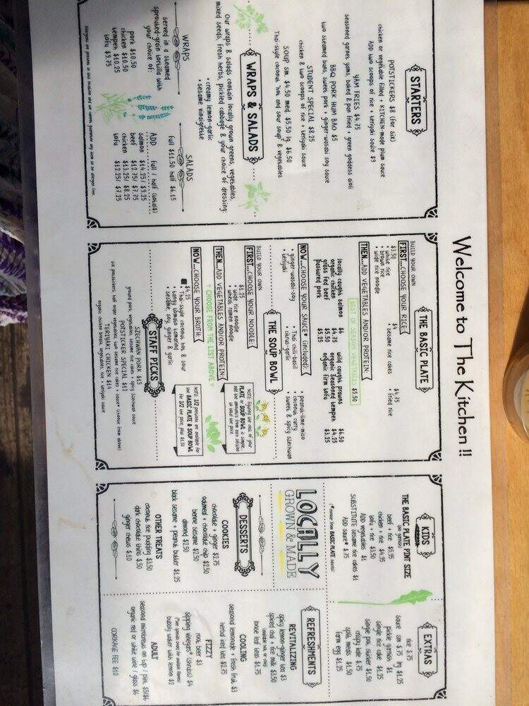 Kitchen - Eastsound, WA menu_pic