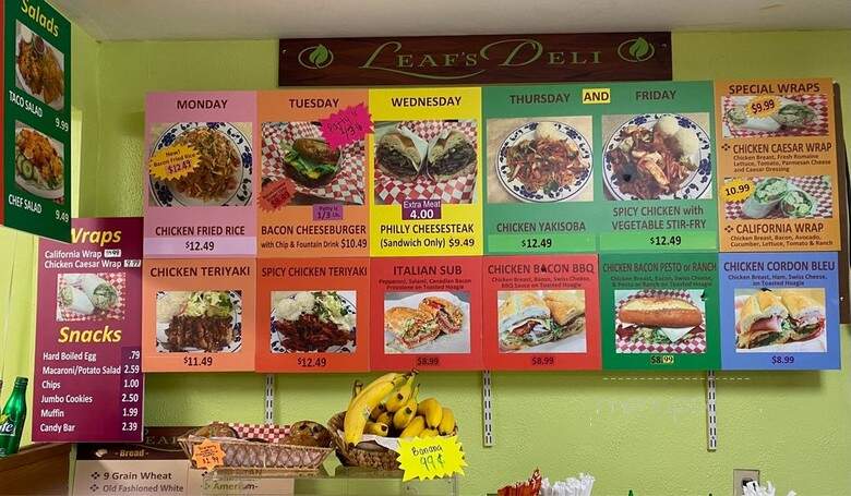 Leaf's Deli - Auburn, WA menu_pic