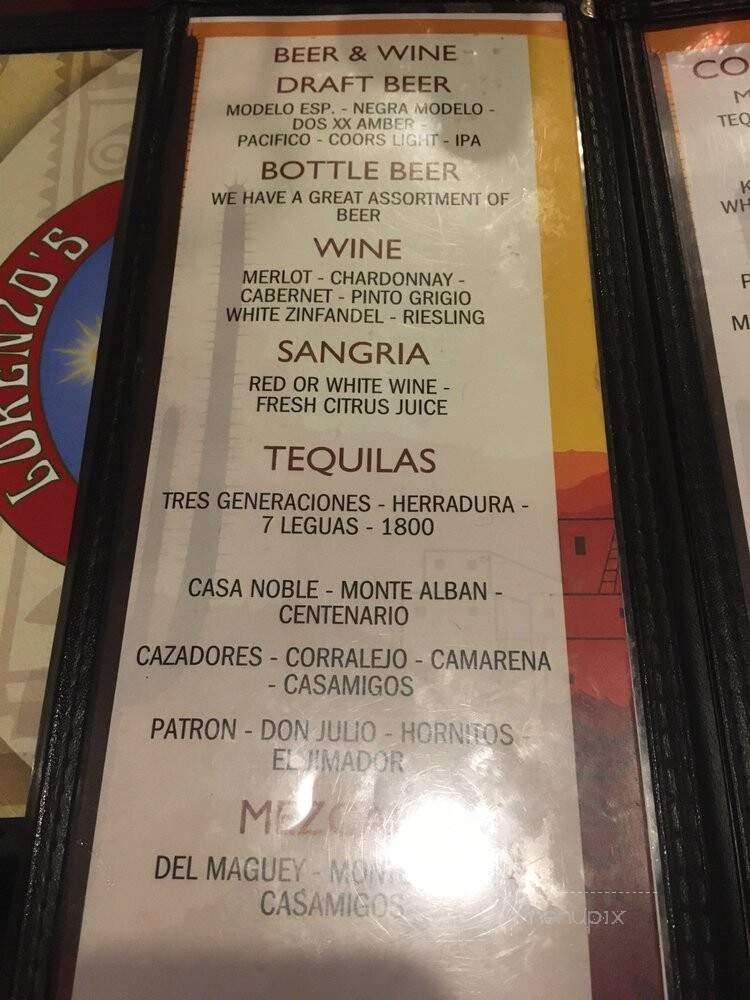Lorenzo's - Sedro Woolley, WA menu_pic