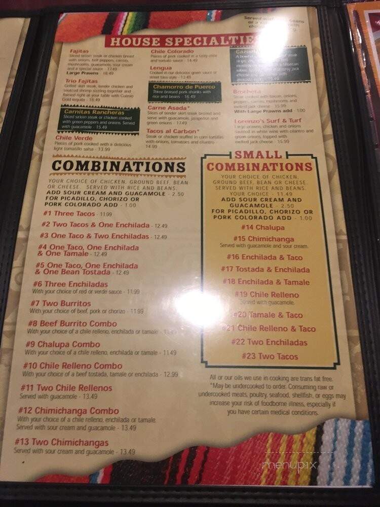 Lorenzo's - Sedro Woolley, WA menu_pic
