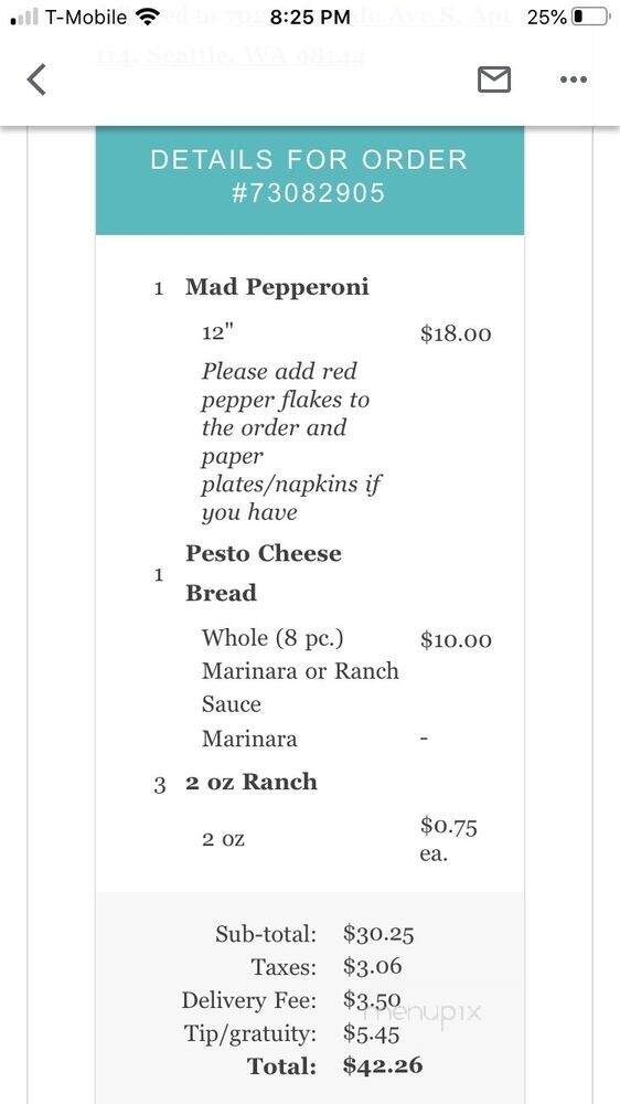 Mad Pizza - Seattle, WA