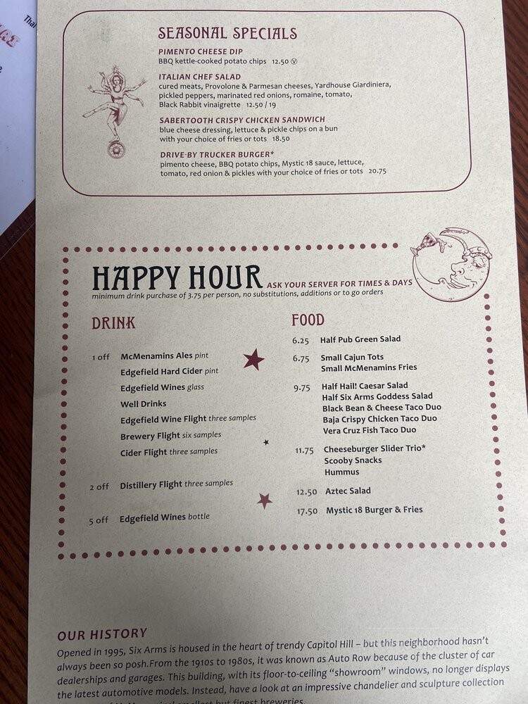 McMenamins Pubs & Breweries - Seattle, WA menu_pic