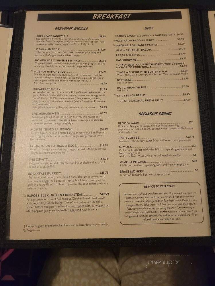 Mecca Cafe - Seattle, WA menu_pic
