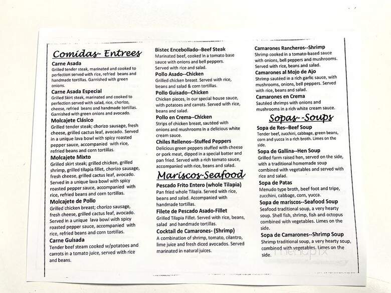 Mi Chalateca - Federal Way, WA menu_pic