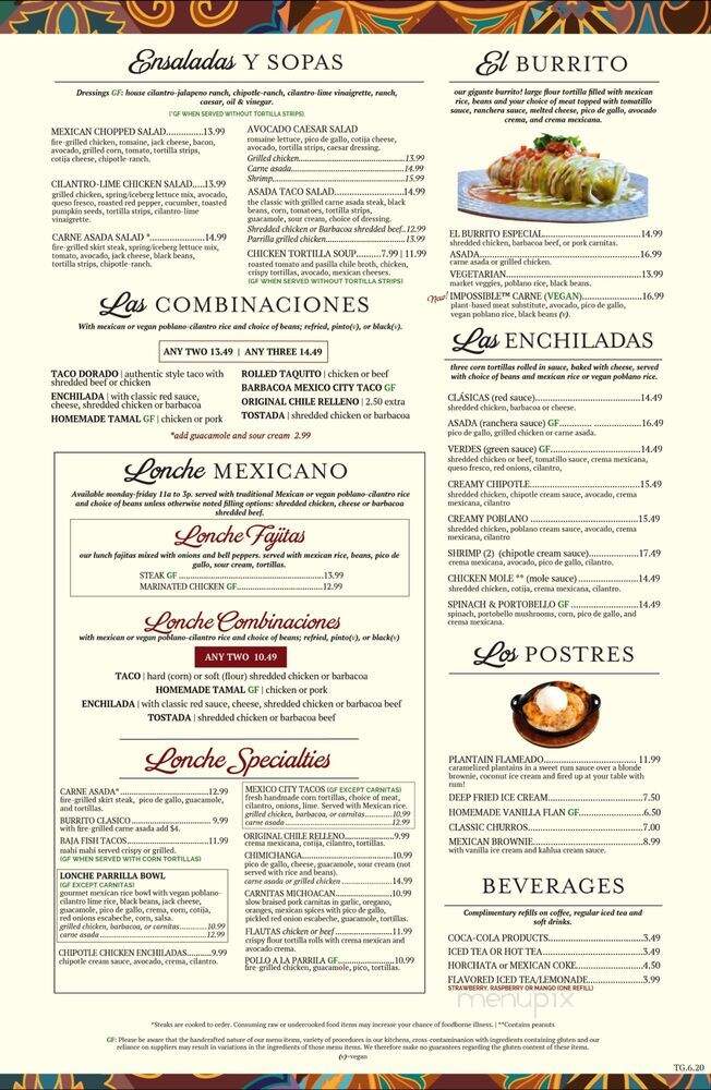 Moctezuma's Mexican Restaurant - Gig Harbor, WA menu_pic