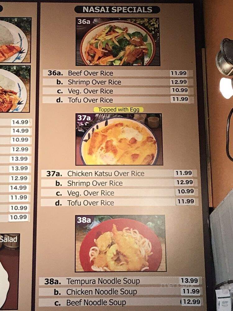 Nasai Teriyaki - Redmond, WA menu_pic