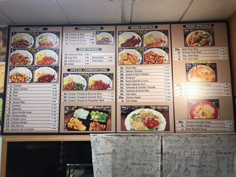 Nasai Teriyaki - Redmond, WA menu_pic